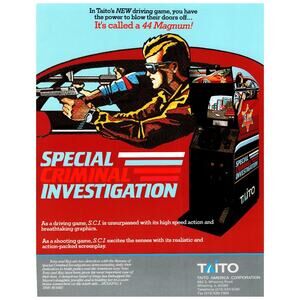Taito Video Game Ad Special Criminal Investigation 1989 Arcade